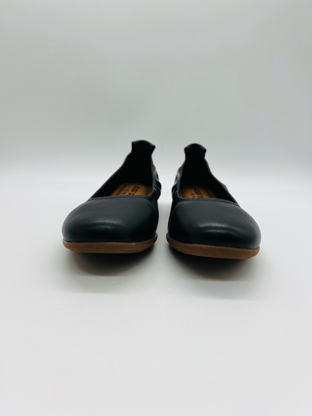 Josef Seibel Black Leather Slip-On Fenja Ballet Flats Size 6.6 - Picture 7 of 12